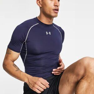 Blue Under Armour HeatGear Compression Short Sleeve Shirt